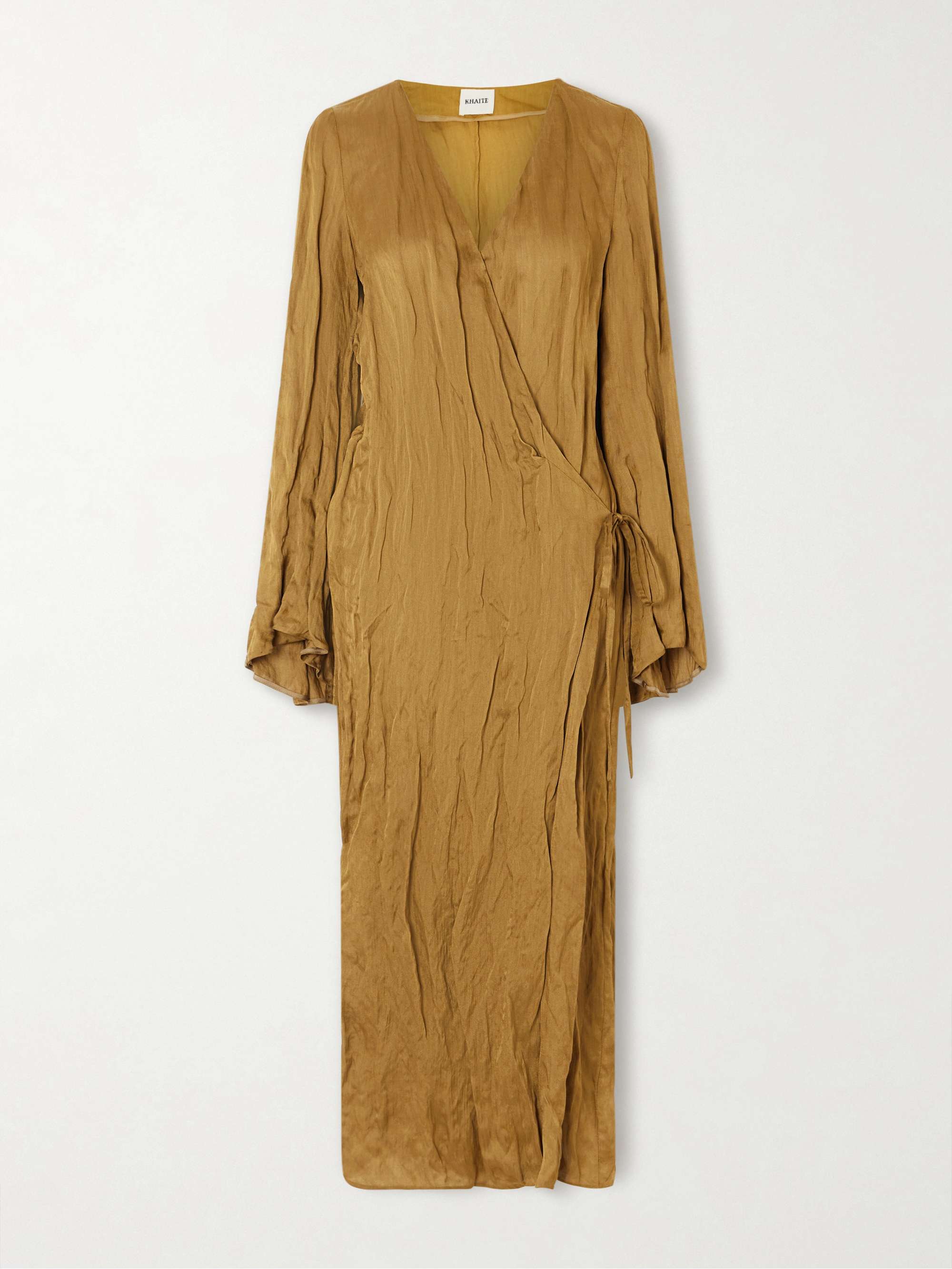 Rommi Crinkled-Voile Midi Wrap Dress