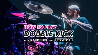 Jay Postones of TesseracT demonstrates double bass drum technique