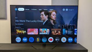 Philips OLED809 home screen with Google TV