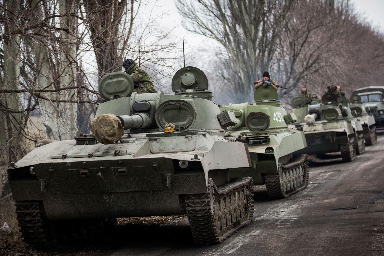 Pro-Russian tanks