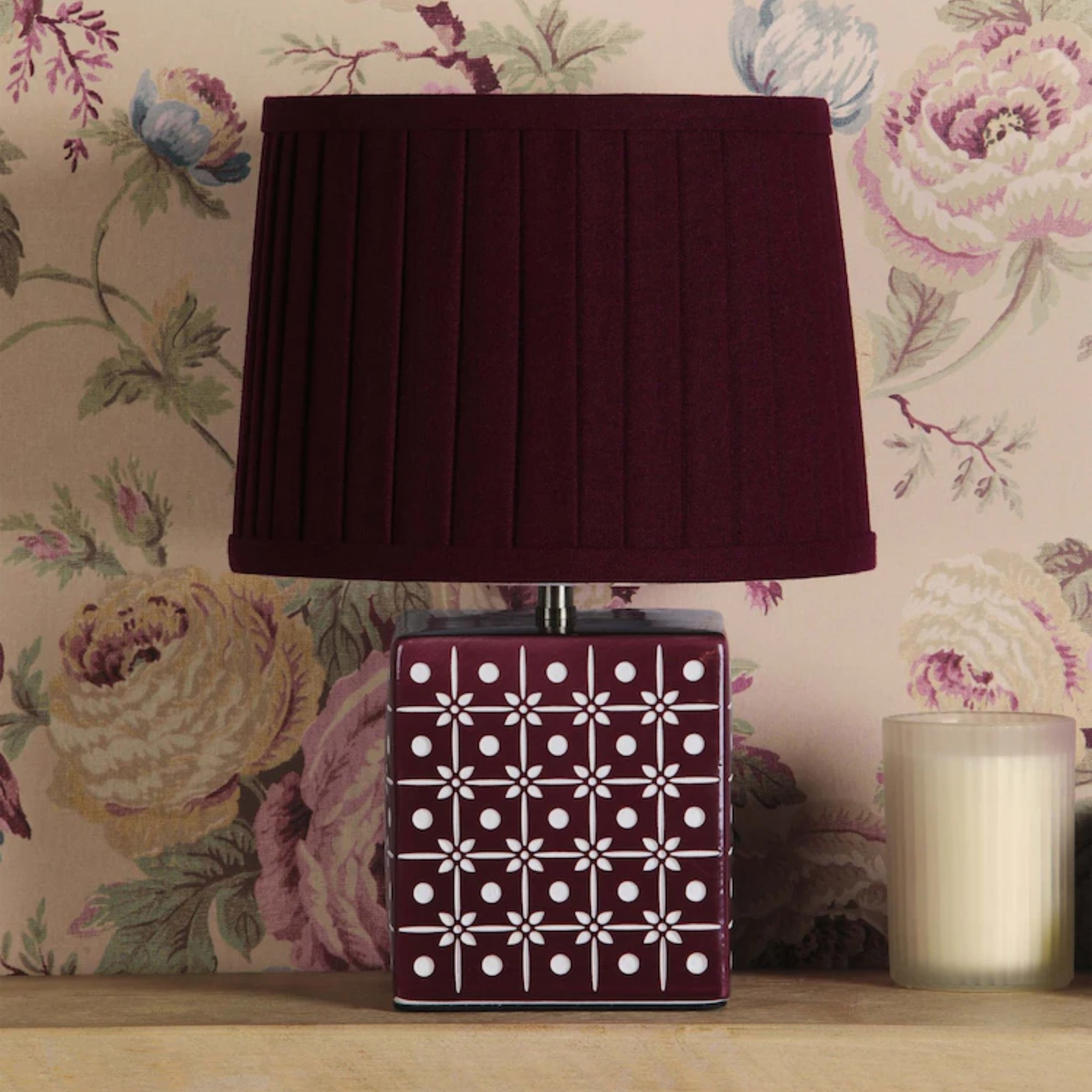 Laura Ashley Purple Claudina Table Lamp
