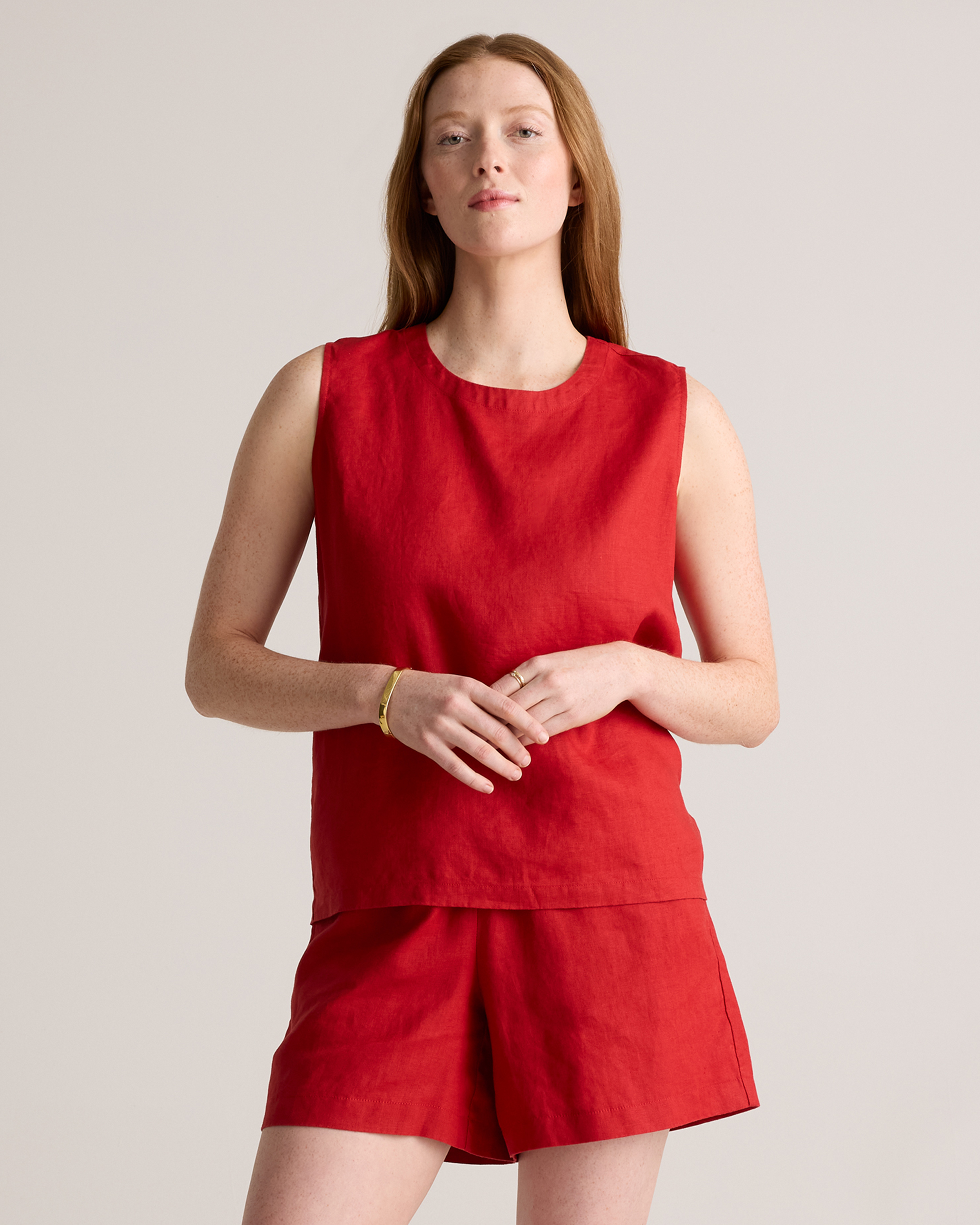 100% European Linen Tank