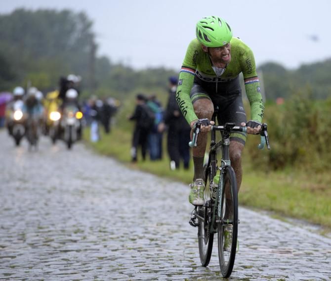 Sonic Boom: Lars Boom heads for the win on stage 5 of the Tour de France