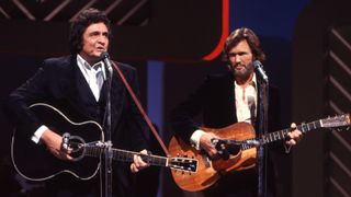 Pictured from left are singers Johnny Cash and Kris Kristofferson. 1978