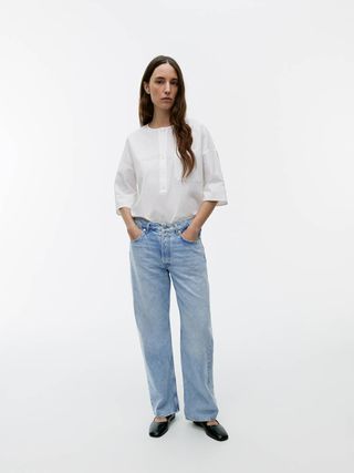 Shore Low Relaxed Jeans - Light Blue - Arket Gb