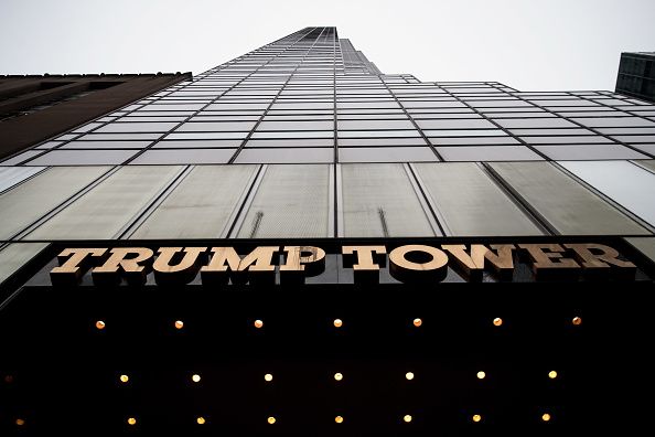 Trump Tower looms above New York City.