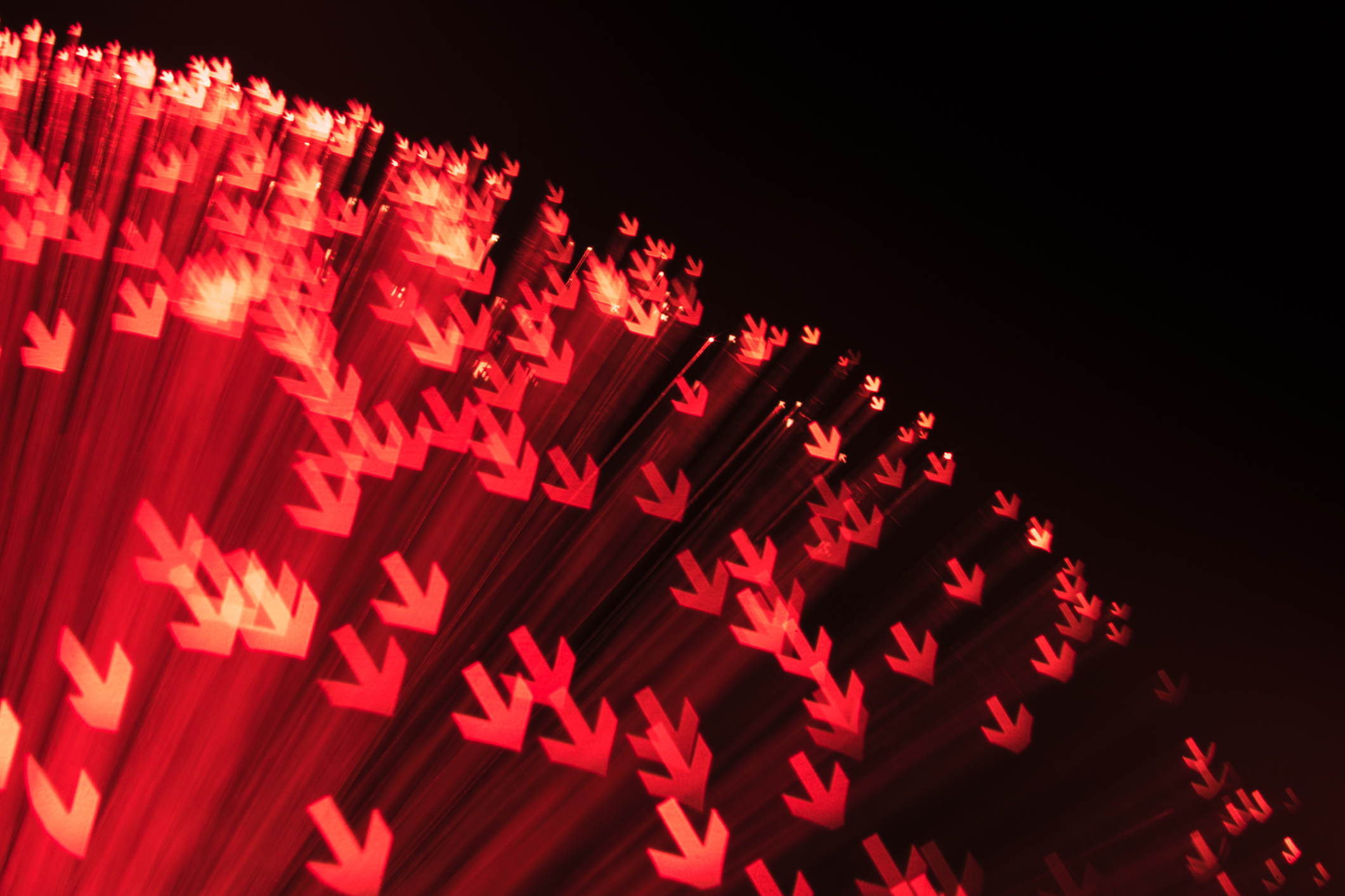 Internet fibre optics down concept