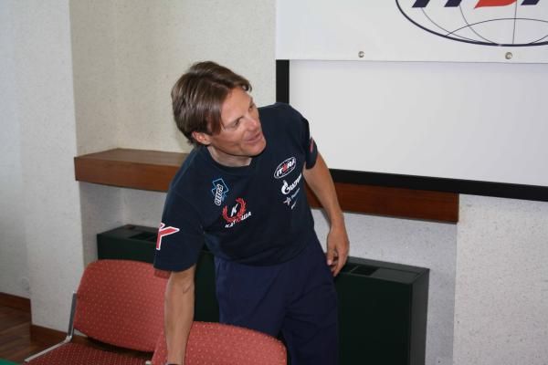 Danilo Di Luca at Katusha's press conference before the Giro