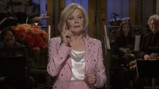 Jean Smart performing her monologue at Stuido 8H on SNL