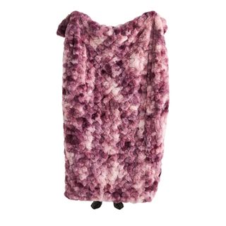 Luxe Faux Fur Blanket in pink from Anthropologie