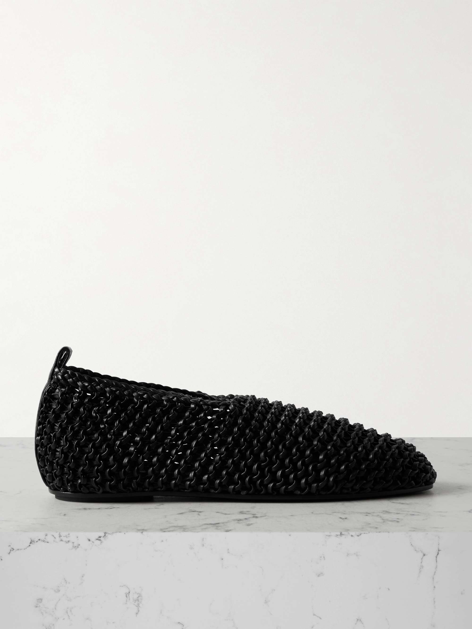 Woven Leather Ballet Flats