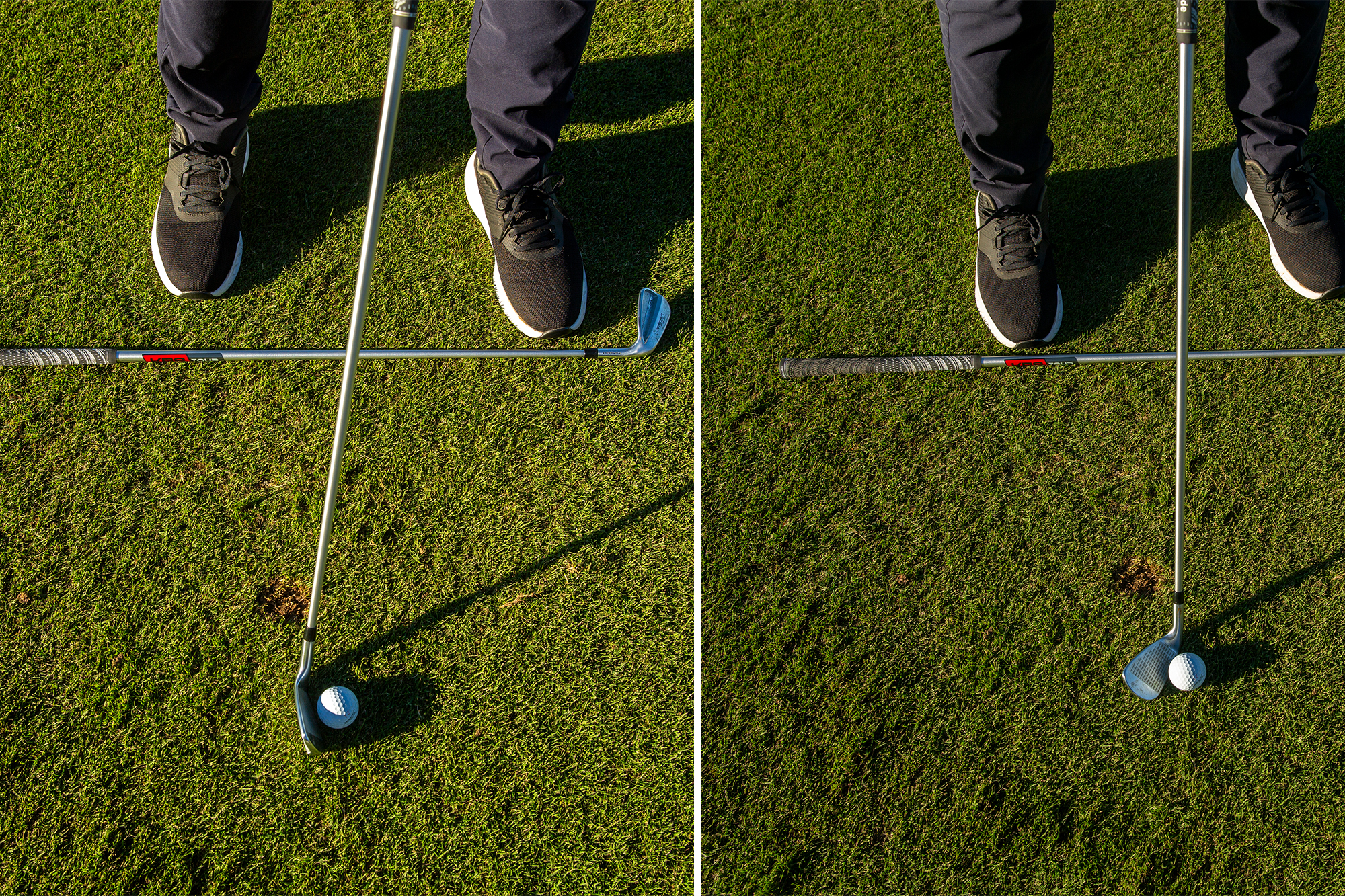 Anders Mankert demonstrating how to put draw spin and cut spin on a short pitch shot