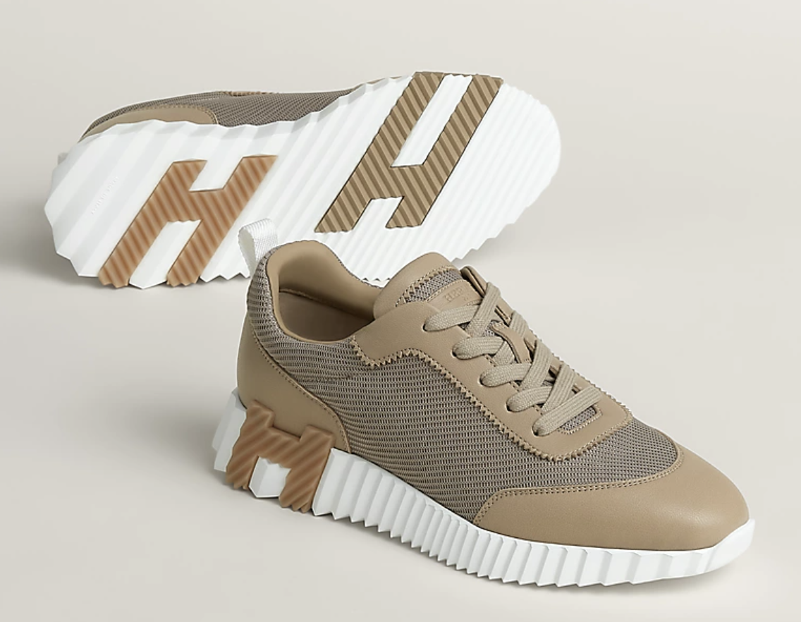 Hermes bouncing sneaker in beige