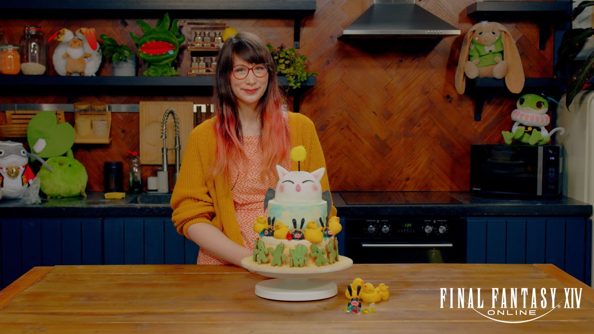 Kim-Joy with her Final Fantasy cake