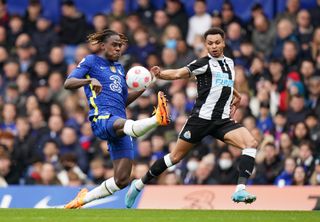 Chelsea’s Trevoh Chalobah and Newcastle Jacob Murphy were at the centre of a controversial decision on Sunday
