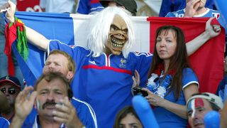 French Fans before the UEFA Euro 2004 Quarter Final match between France and Greece at Jose Alvalade Stadium on June 25, 2004 in Lisbon, Portugal