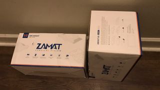 Two Zamat Butterfly Shaped Cervical Memory Foam Pillows in their boxes