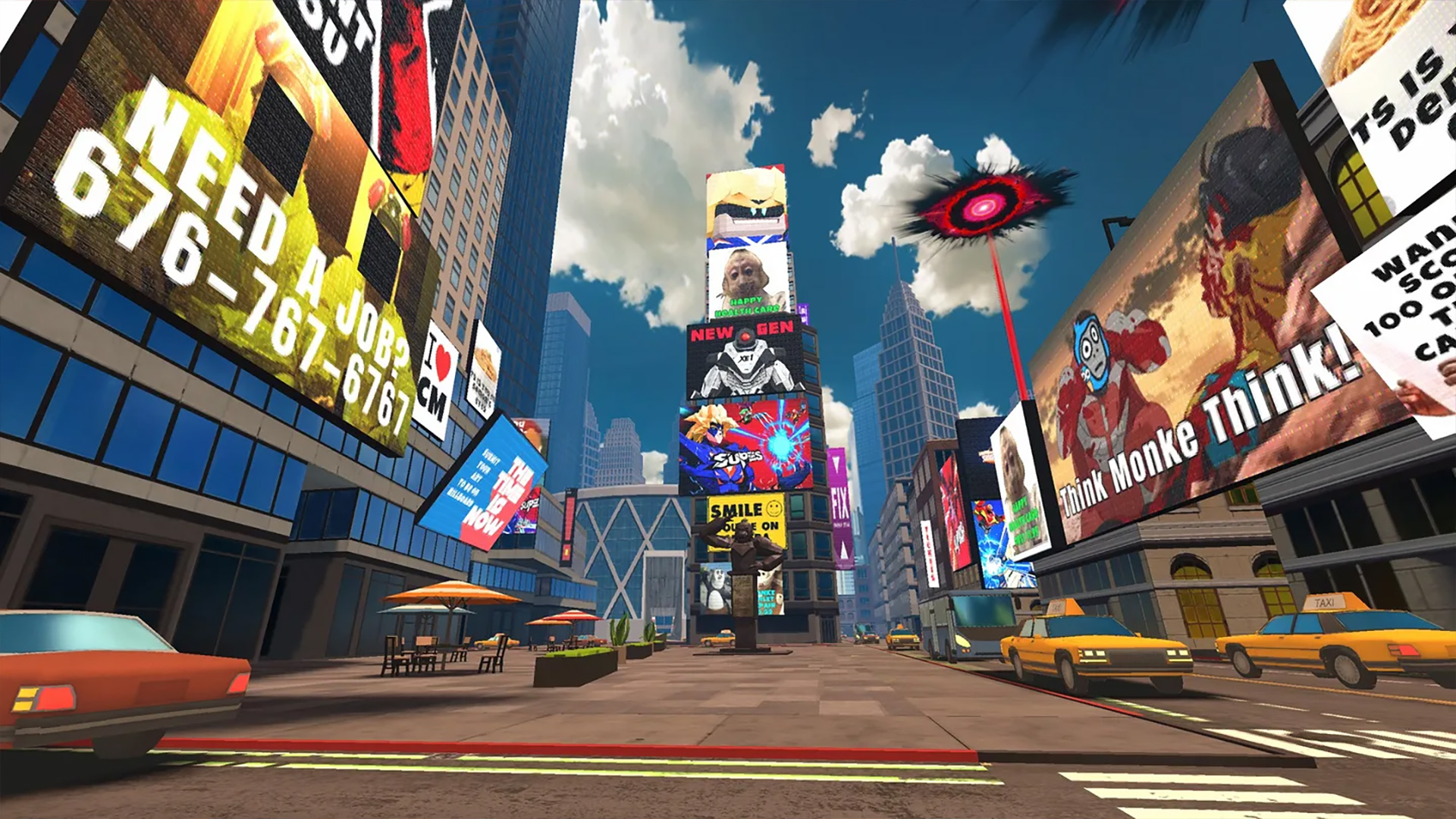 Press shot for Hero x Hero codes showing a busy city street where the action is set