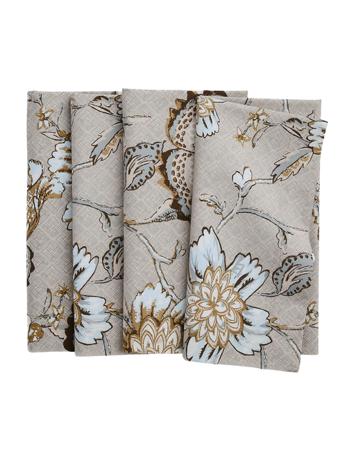 Jacobean Floral Cotton Dinner Napkin, Set of 4