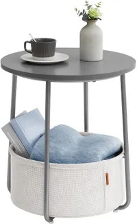 VASAGLE Small Round Side End Table