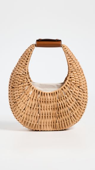 Mini Moon Wicker Bag