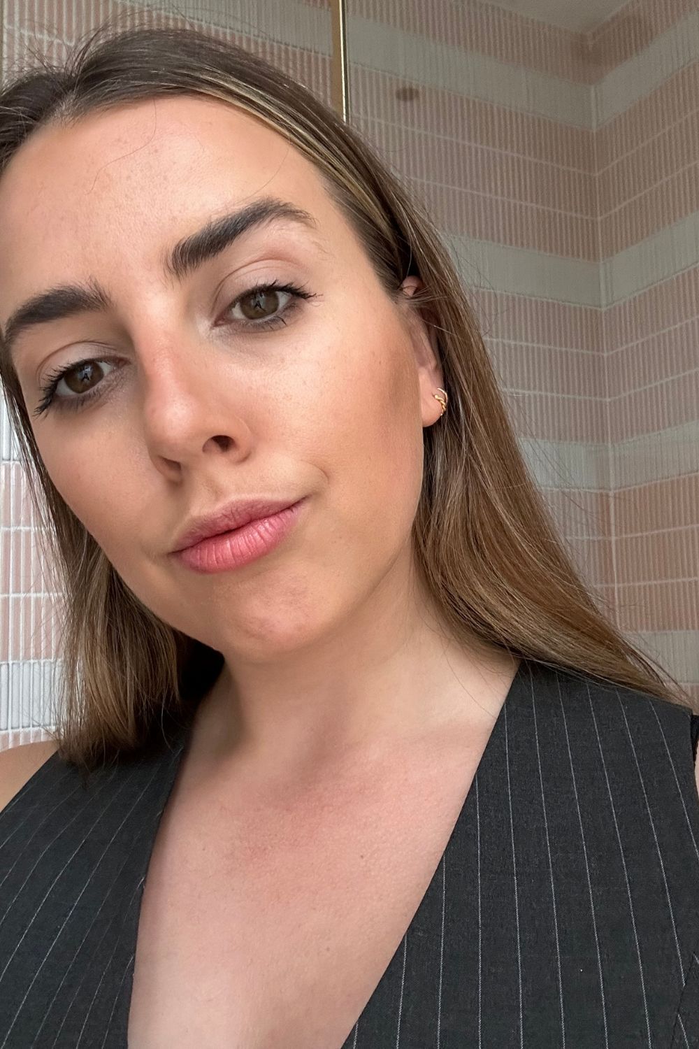 Senior Beauty Editor Shannon Lawlor after applying Nars Sheer Glow foundation