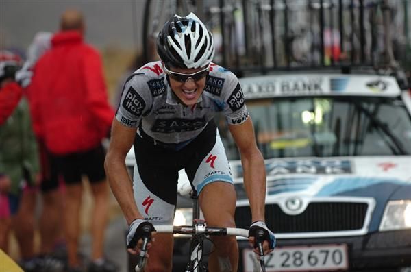 Jakob Fuglsang (Saxo Bank) grits his teeth