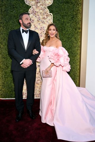 Jennifer Lopez and Ben Affleck at the 2024 Golden Globes