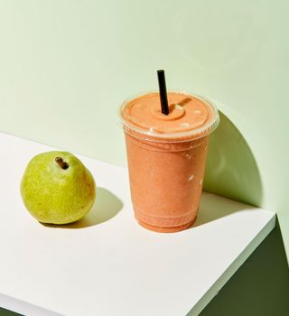 Smartfood smoothie at Clean Market wellness clinic, New York City, USA