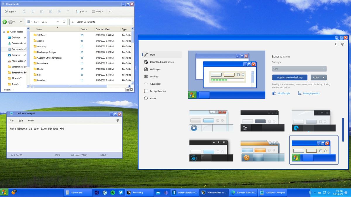 Youll Be Able To Turn Windows 11 Into Windows Xp Using This App Windows Central 8519