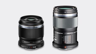 Olympus already has two macro lenses in its lineup, the 30mm f/3.5 (left) and 60mm f/2.8 (right)