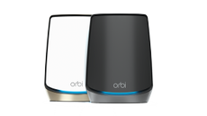 The Netgear Orbi RBK850 in black and white
