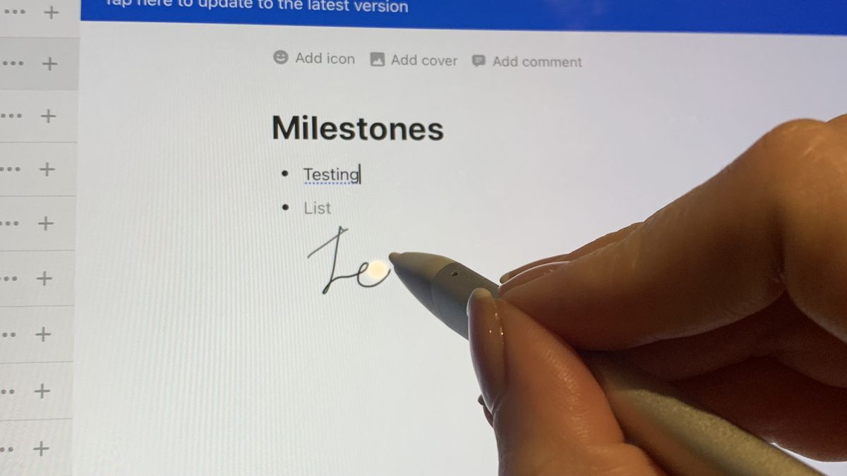 A Logitech Crayon stylus