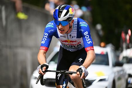 CHARMEY, SWITZERLAND - MAY 02: Florian Lipowitz of Germany and Team Red Bull - BORA - hansgrohe competes in the chase group during the 79th Tour de Romandie 2026, Stage 4 a 149.6km stage from Broc to Charmey / #UCIWT / on May 02, 2026 in Charmey, Switzerland. (Photo by Dario Belingheri/Getty Images)