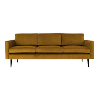 Swyft Model 01 Large 3 Seater Sofa, Velvet Mustard