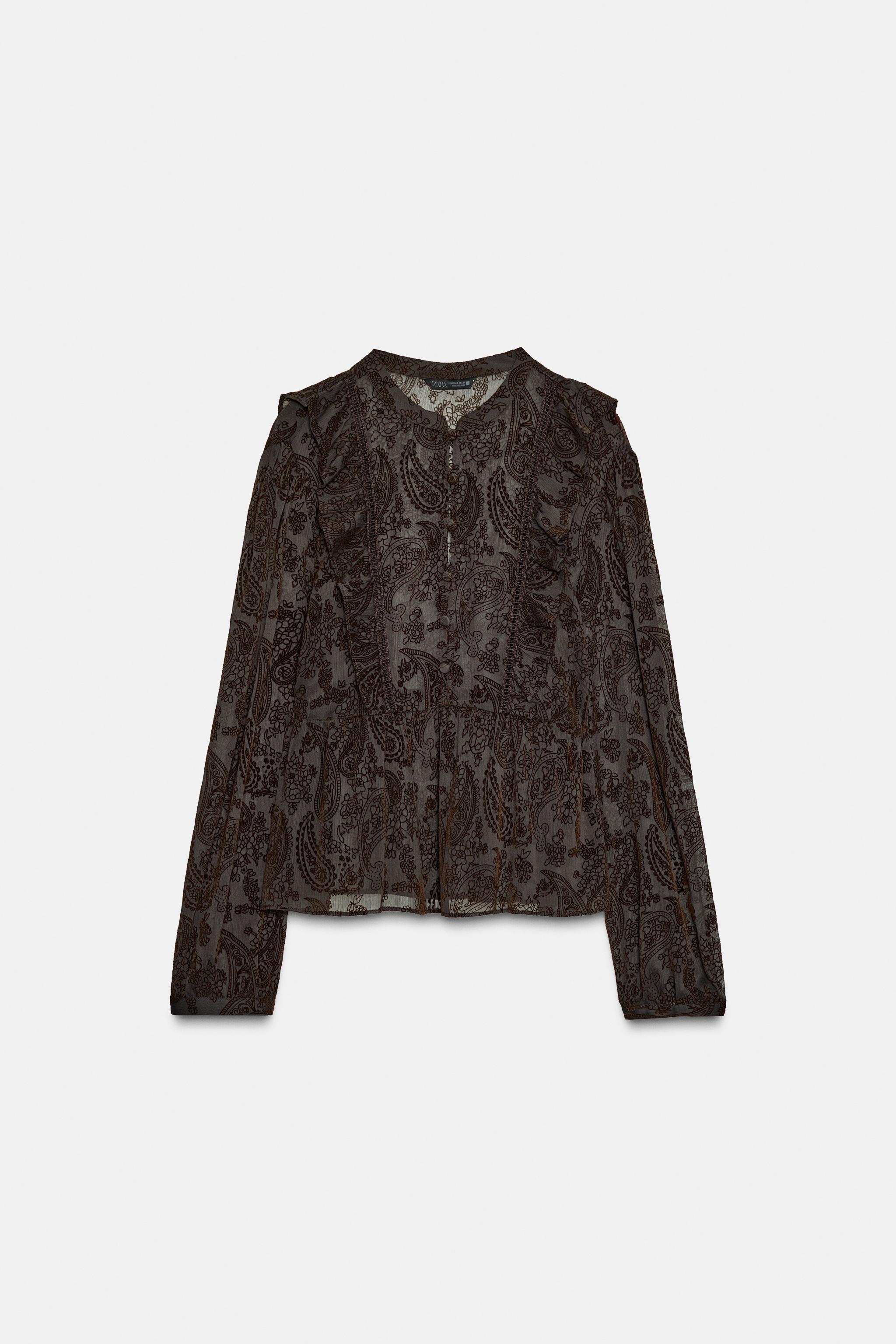 Devor&amp;Eacute; Ruffle Blouse