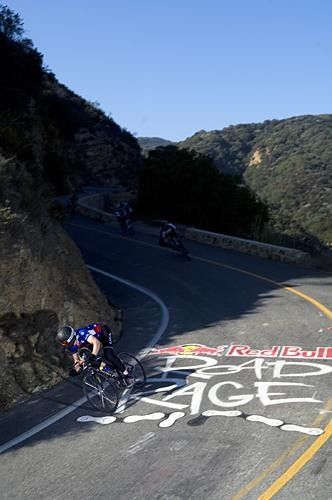Rockwell leads the pack during the Red Bull Road Rage event