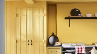kitchen painted in Giallo by Little Greene