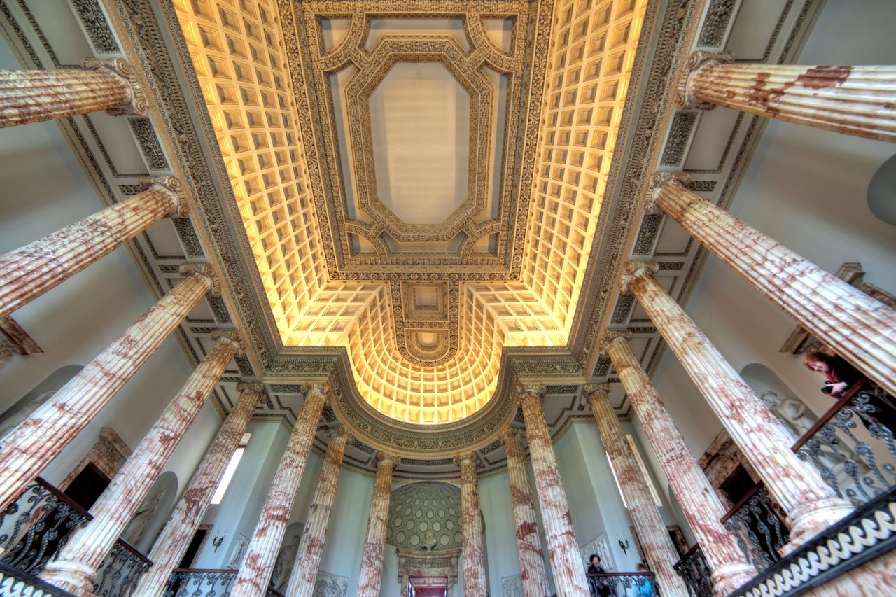 Marble Hall at Holkham Hall, one of the few Georgian houses to use British stone.