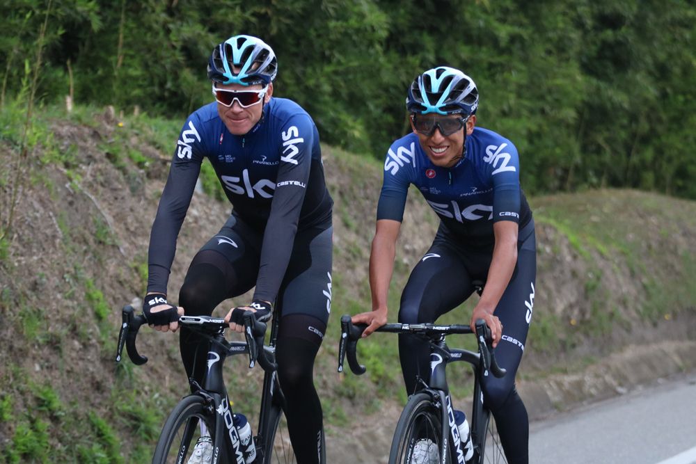 Chris Froome and Egan Bernal training in Colombia