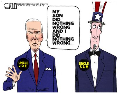 Political Cartoon U.S. Uncle Joe Biden Sam