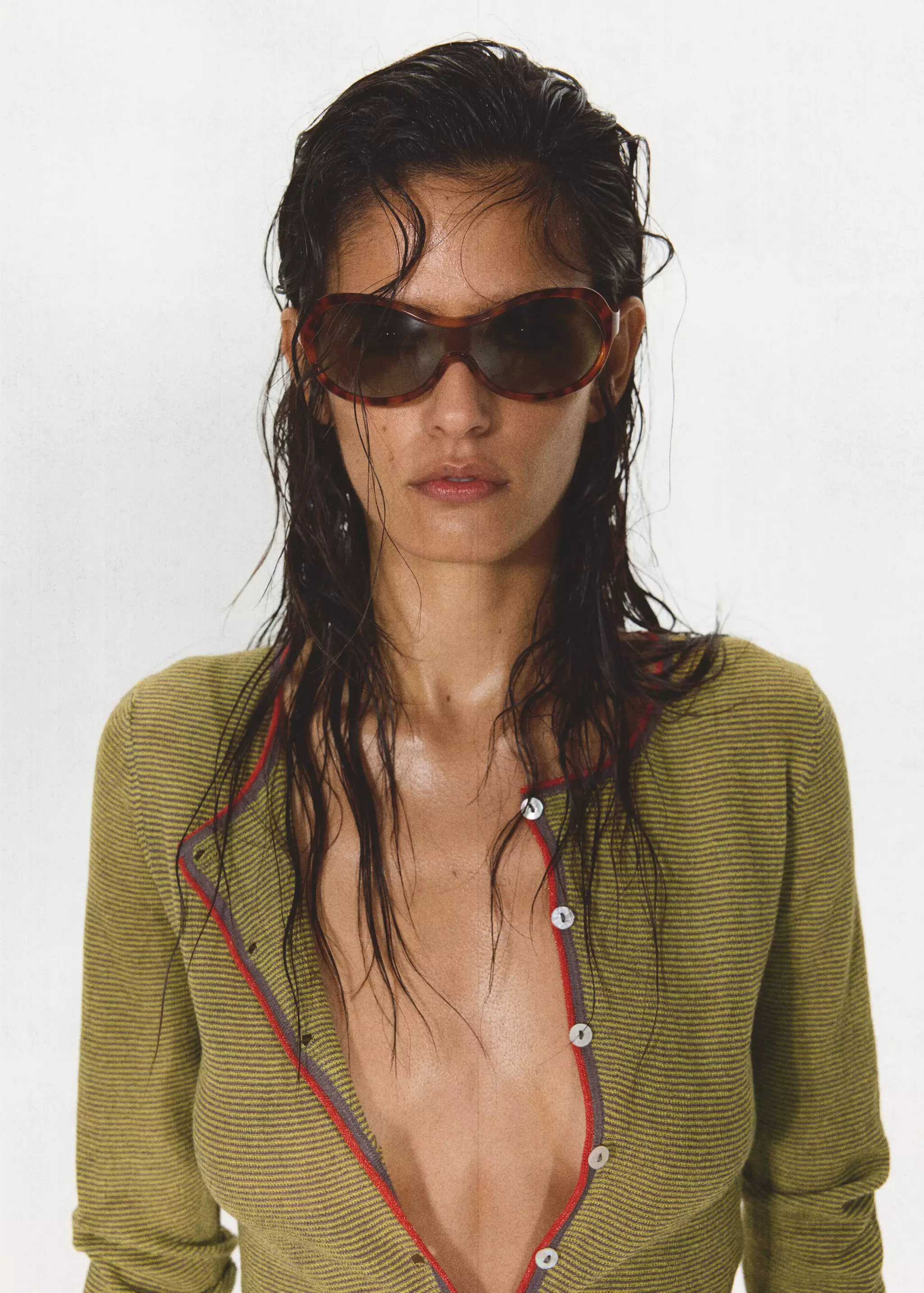 Striped Fine Knit Cardigan - Women | Mango USA