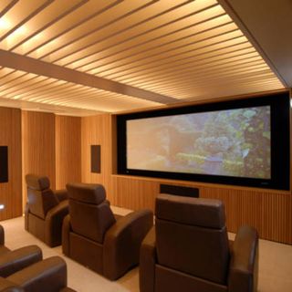 home private cinema with recliner chair