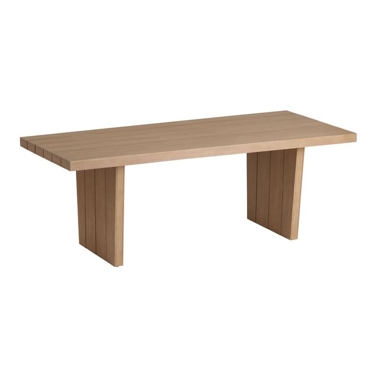 Geneva Honey Eucalyptus Slat Leg Outdoor Dining Table
