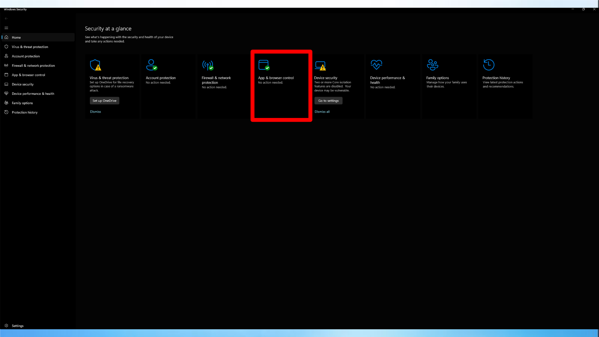 Windows 11 settings disabling smart app control
