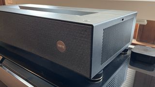 BenQ v5000i projector close up on stand