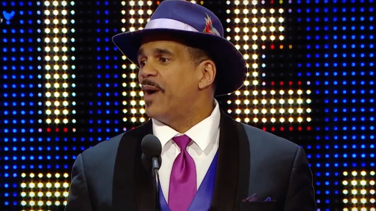 The Godfather during his Hall of Fame ceremony
