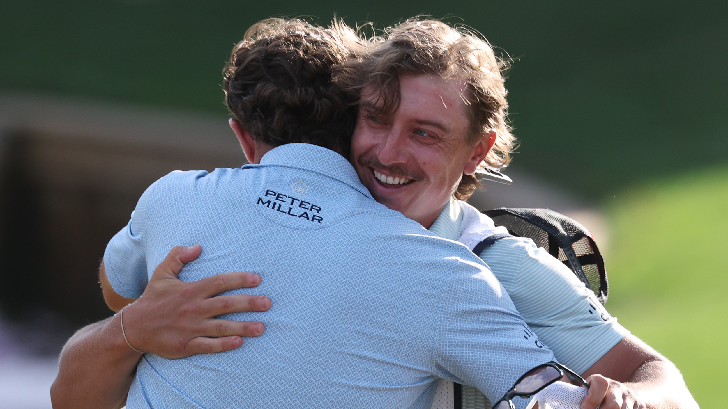 Cameron Young and Kyle Sterbinsky celebrate winning The Players Championship