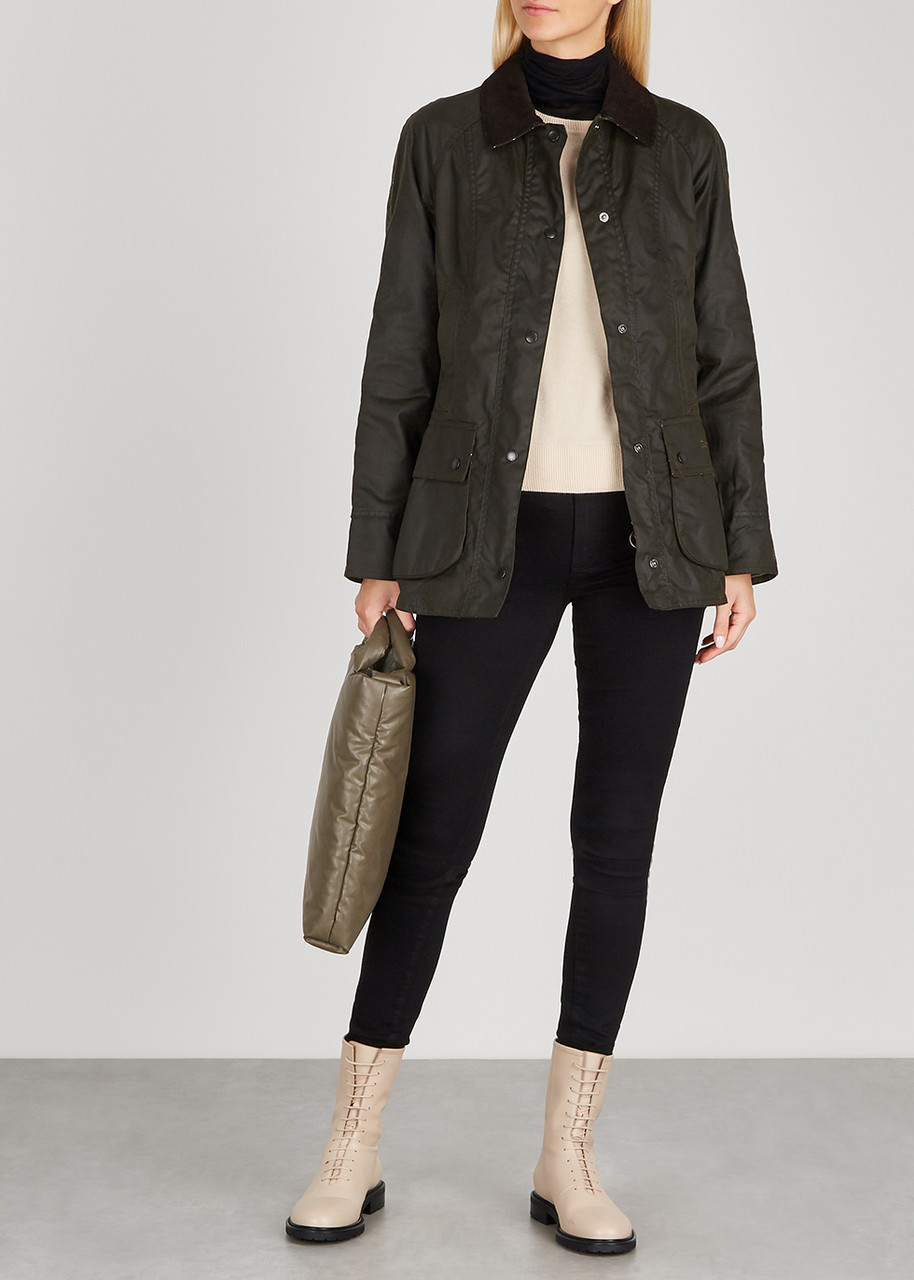 Beadnell Dark Green Waxed Cotton Jacket