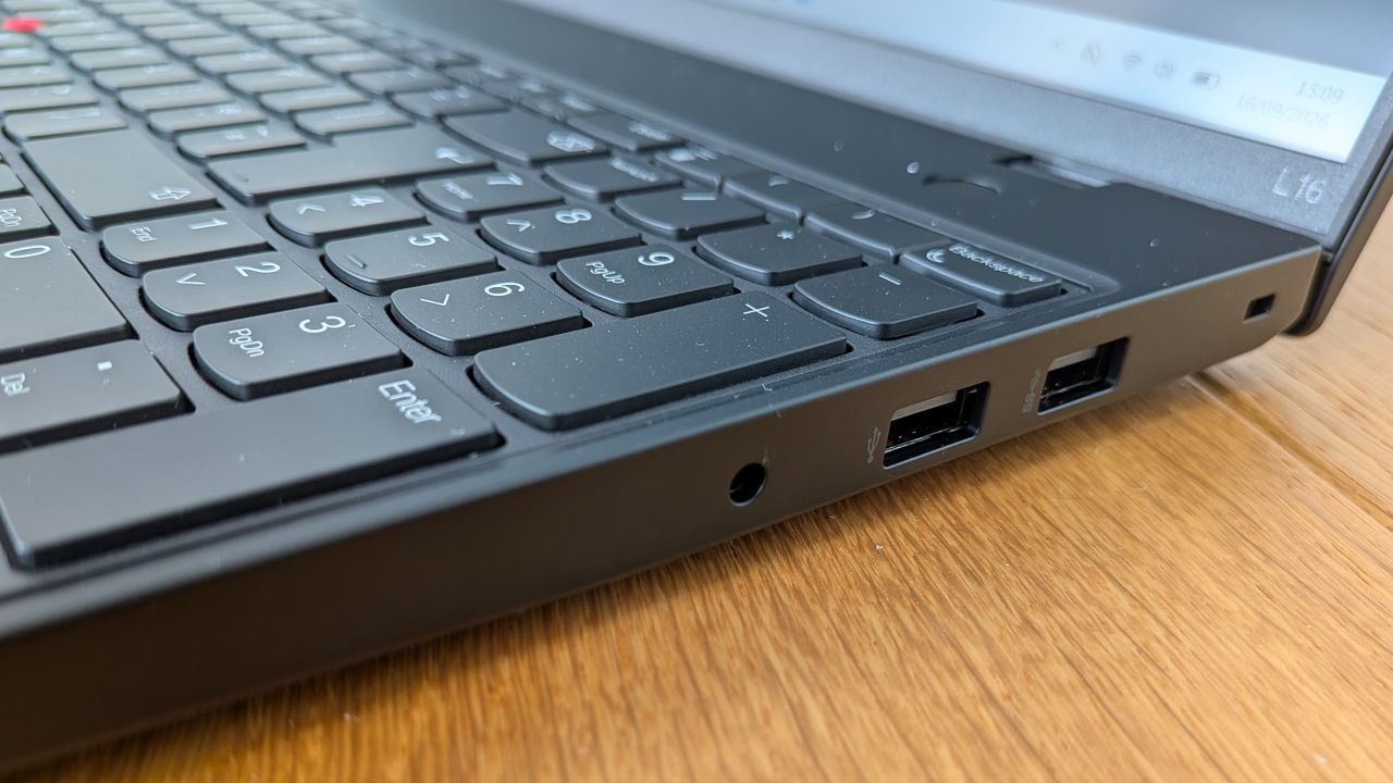 The Lenovo ThinkPad L16 Gen 3 on a desk